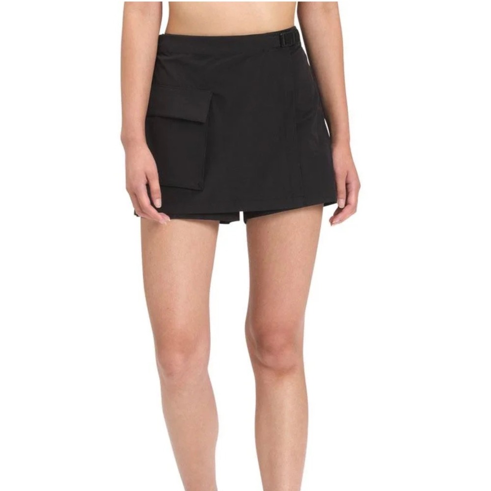 W1 The North Face Black Cargo Skort Shorts Athletic Outdoor Hiking Travel 8